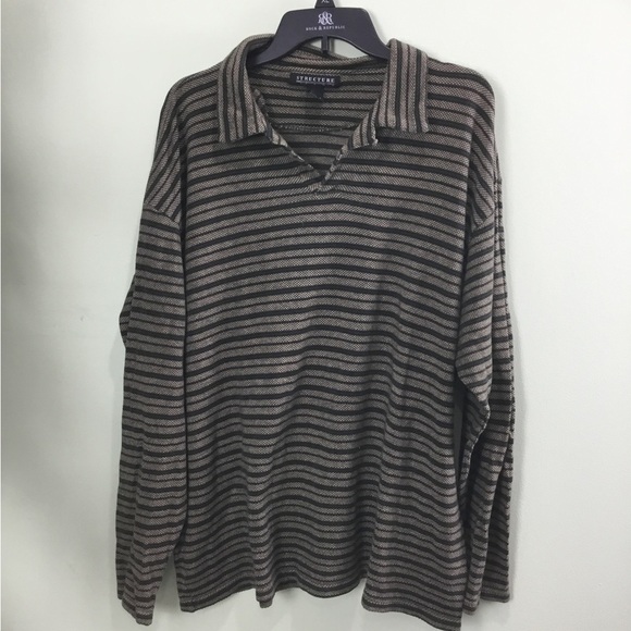 STRUCTURE XL mens long sleeve polo style shirt - Picture 1 of 13